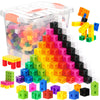 Jenaai 300 Pieces Linking Cubes With Storage Container Counting Cubes, Plastic Counting Blocks, Colorful Math Cubes, Math Manipu