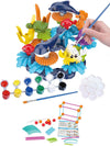 Kc Republic 37 Pcs Water Washable Painting & Building Toy Set + 58 Pcs Learning Stem Explorers Geomakers, Art And Craft Supplies