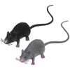 Happyyami 2Pcs Plastic Halloween Rat, Realistic Mouse Toy For Decoration, Prank, Party, Black, Gray