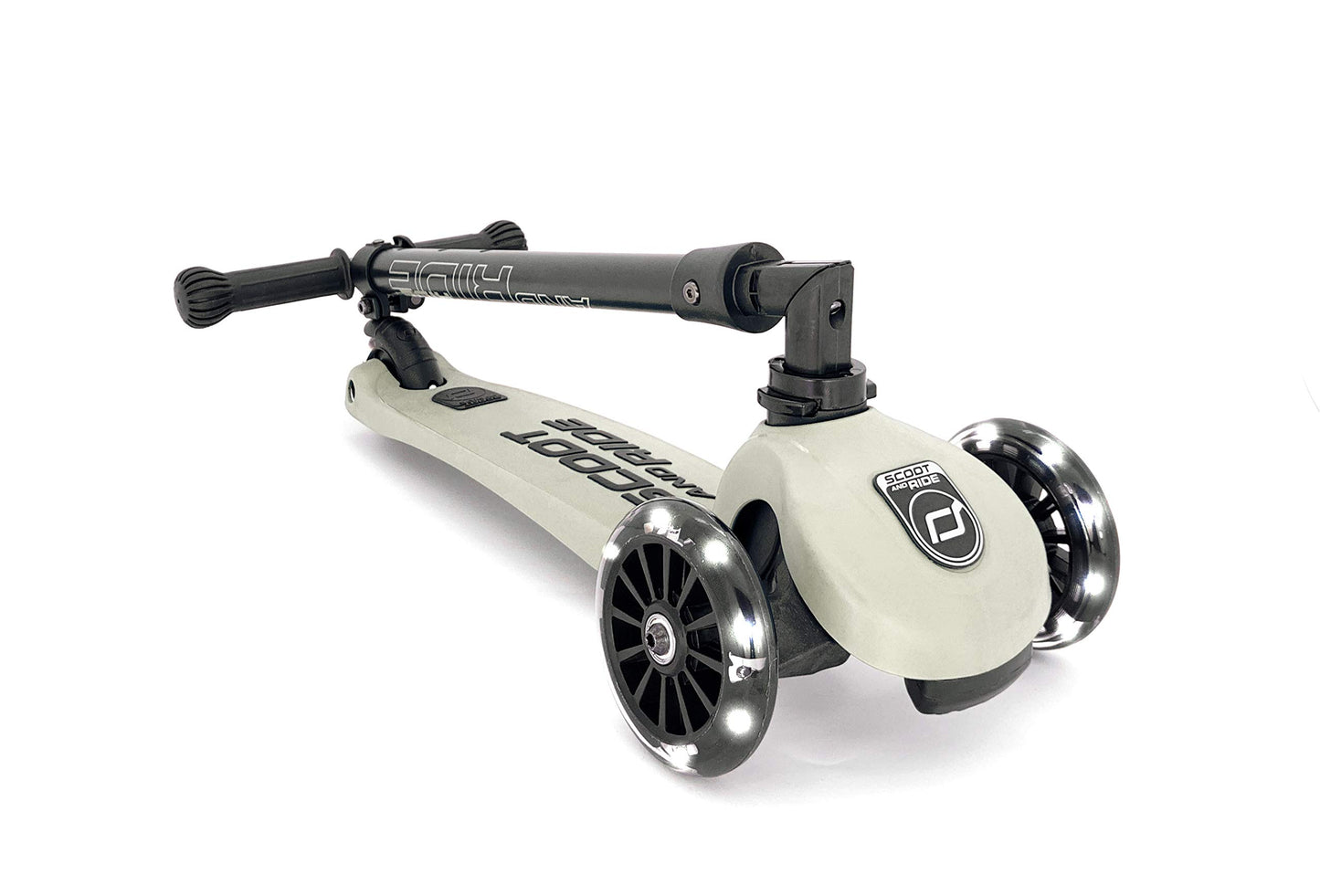 Scoot & Ride Stand-Up Push Scooter For Children Ages 3-6, Highwaykick 3, Ash
