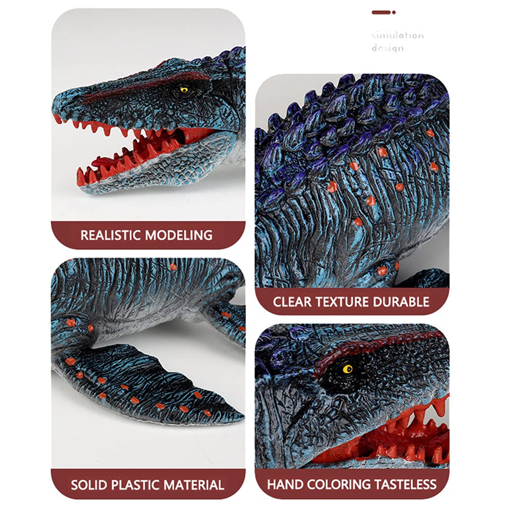 Rcomg Dinosaur Figure Mosasaurus Toy, Realistic Ancient Deep Sea Monster Figurine Educational Prehistoric Swimming Ocean Dinosau