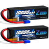 Zeee 6S Lipo Battery 10000mAh 22.2V 120C Soft Pack RC Battery EC5 Connector with Metal Plates for RC Car Truck Desert Racer RC T
