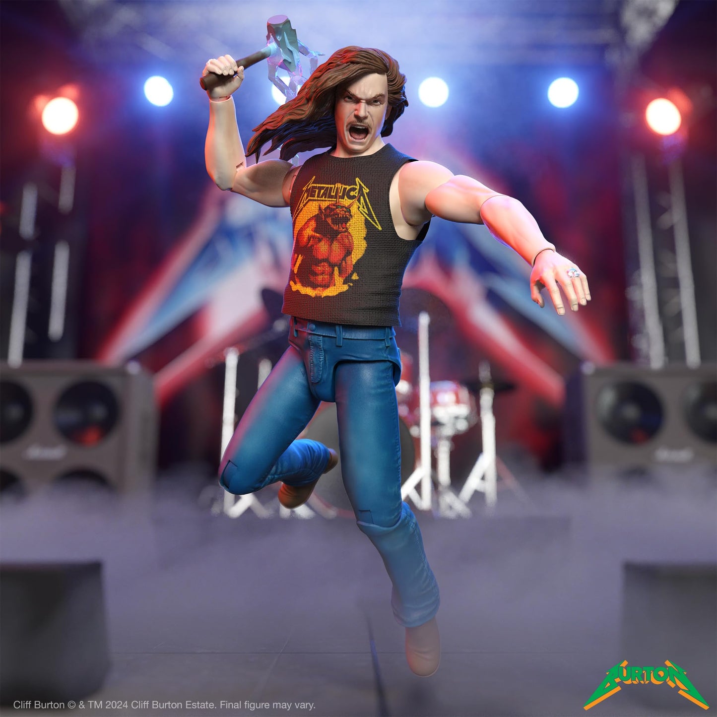 Super7 Ultimates! Cliff Burton (Superhero Poster) - 7' Action Figure With Accessories Heavy Metal Collectibles And Retro Toys