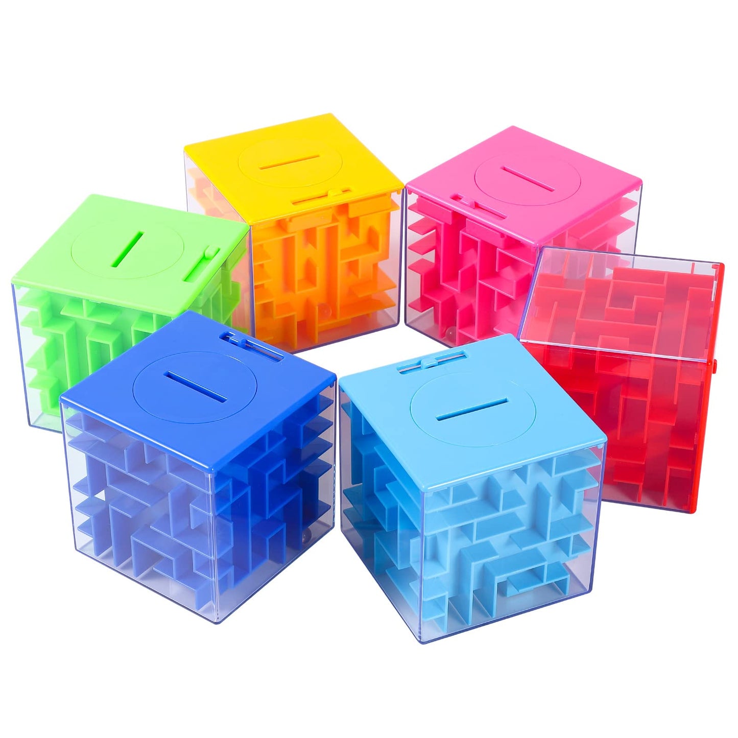 6Pack Money Maze Puzzle Box, Twister.Ck Unique Money Gift Holder Box, Fun Maze Puzzle Games For Kids And Adult Birthday