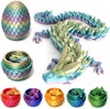 3D Printed Dragon Egg,Easter Egg,3D Printed Articulated Dragon With Dragon Inside,Crystal Dragon Fidget Toy Adults Fidget Toys Mystery Dragon Egg For Autism/Adhd (Rainbowcandy)