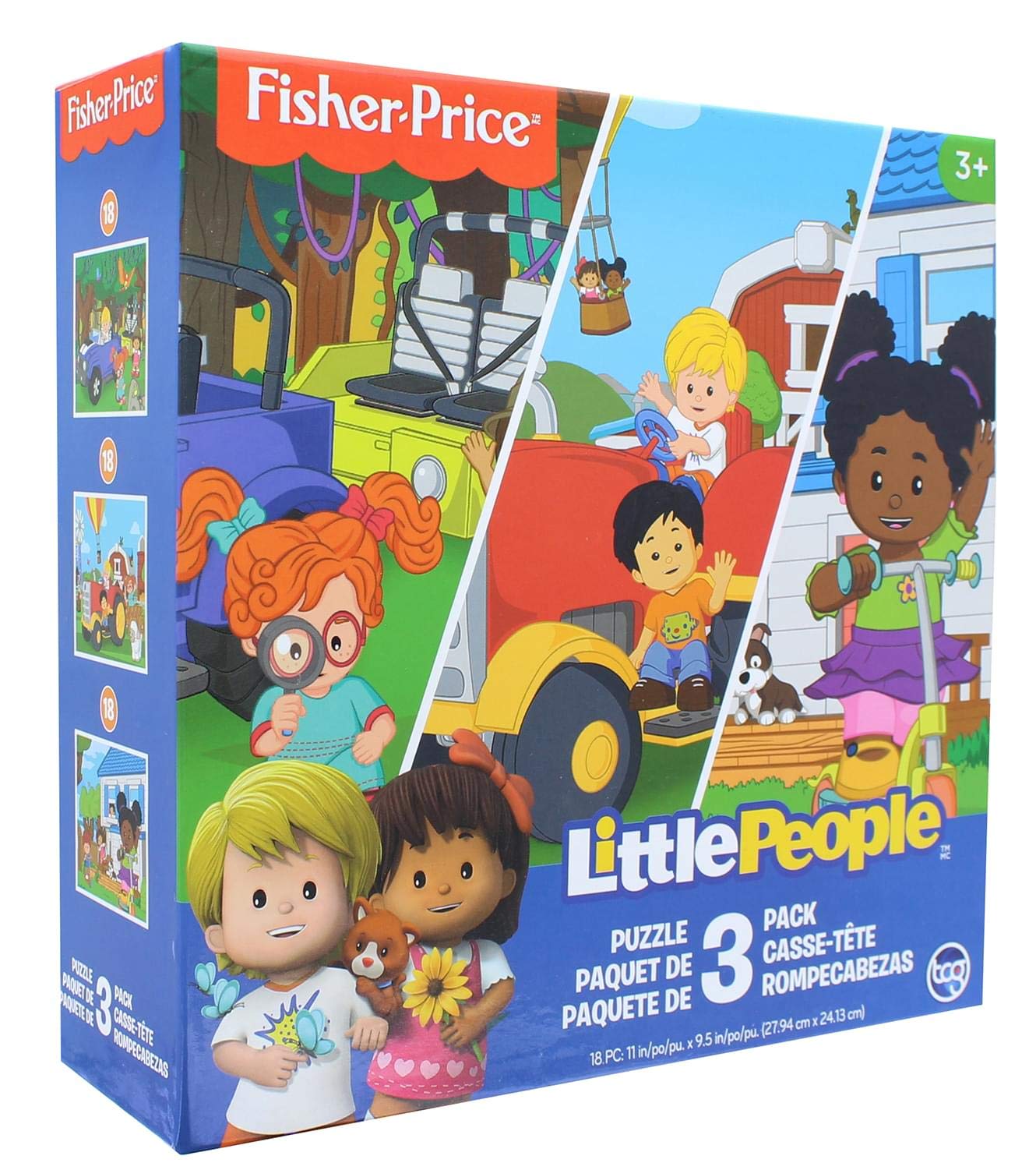 Little People Fisher-Price 18-Piece Jigsaw Puzzle 3 Pack - Plastic - One Size - Model 61000-LPP