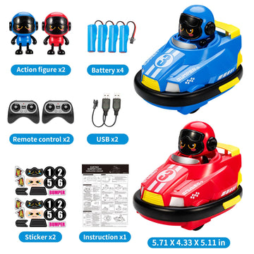 bessome 2 Pack RC Cars Toys for Ages 2-4 Toddlers|Remote Control Bumper Cars Toys for Ages 5-7 Kids|Birthday Gift for 3 4 5 6 7