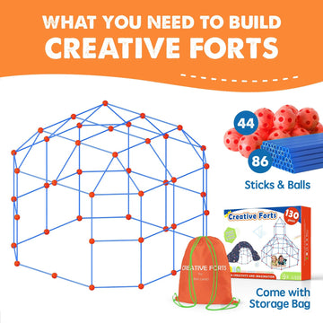 Tiny Land Fort Building Kit Creative Fort Indoor Outdoor For 5,6,7,8 Years Old Boys And Girls Stem Building Toys With Storage Ba
