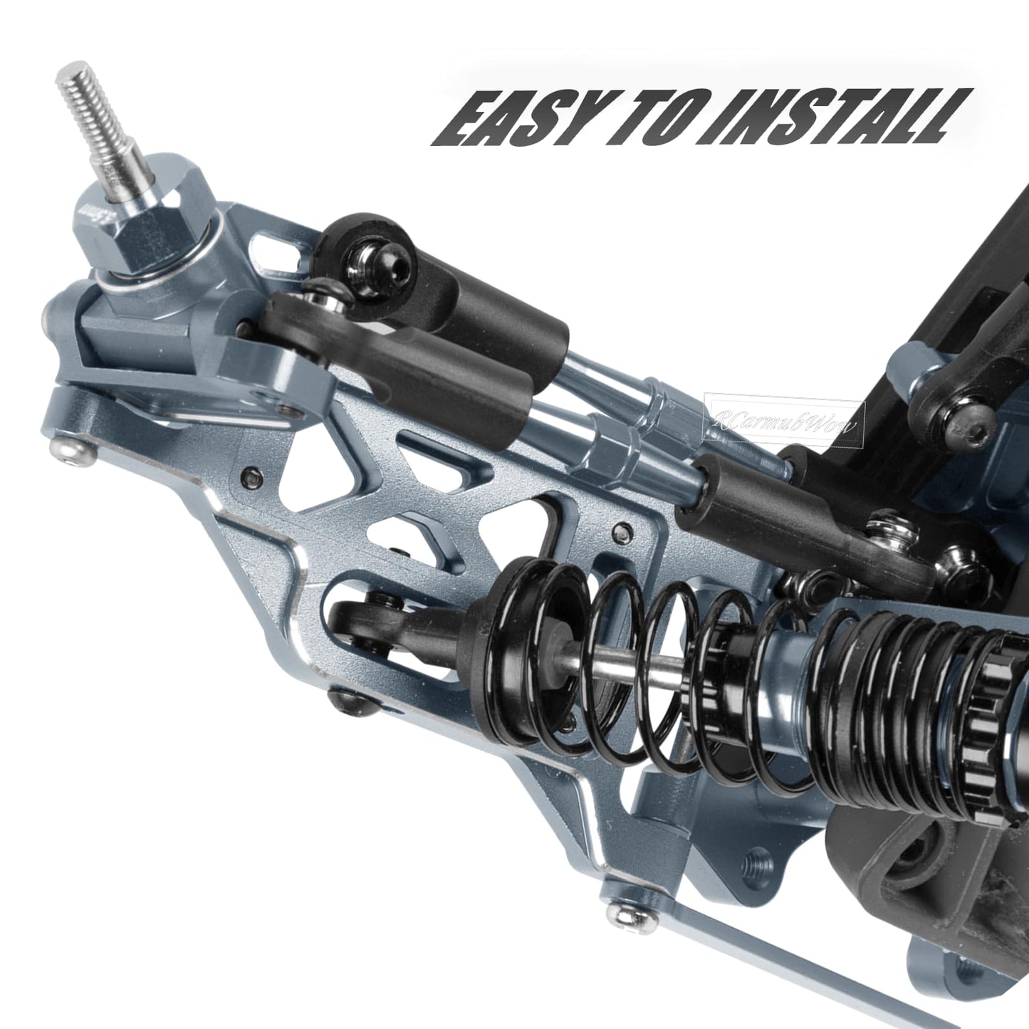 Rcarmubwow Rc Upgrades Part For 1/10 Slash 2Wd,Slash 2Wd Vxl,Alloy Aluminum Front Rear Suspension Arms,Front Steering Block,Rear