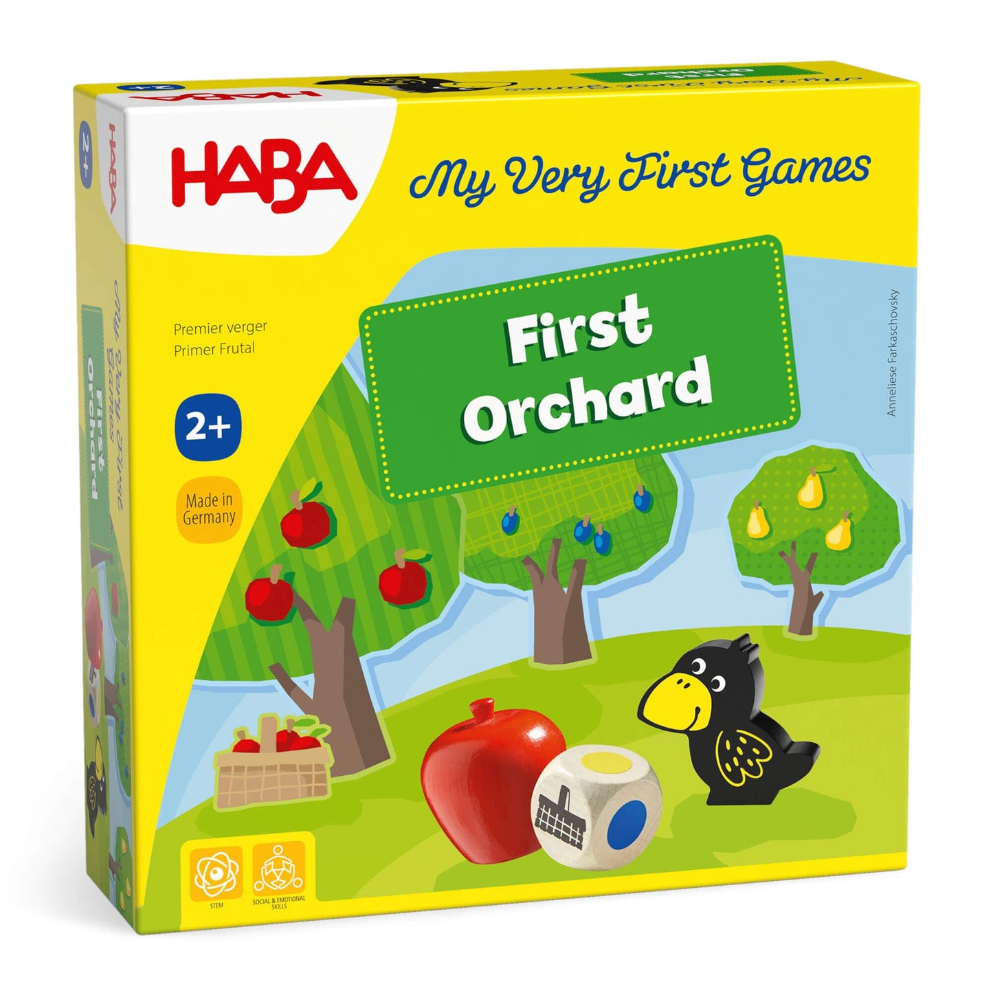 Haba My Very First Games - First Orchard Toddler Game - My First Orchard Game, Cooperative Toddler Board Games For 2 Year Olds - Made In Germany