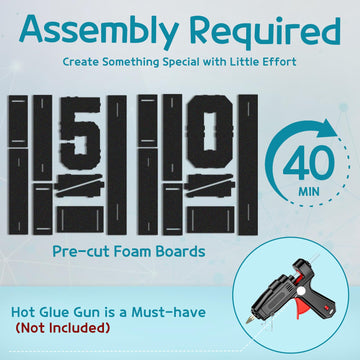 Imprsv Marquee Numbers Black 50Th-Birthday Decorations: Large 3Ft Light Up Number 50 Birthday Decoration For Women Men Fifty Yea