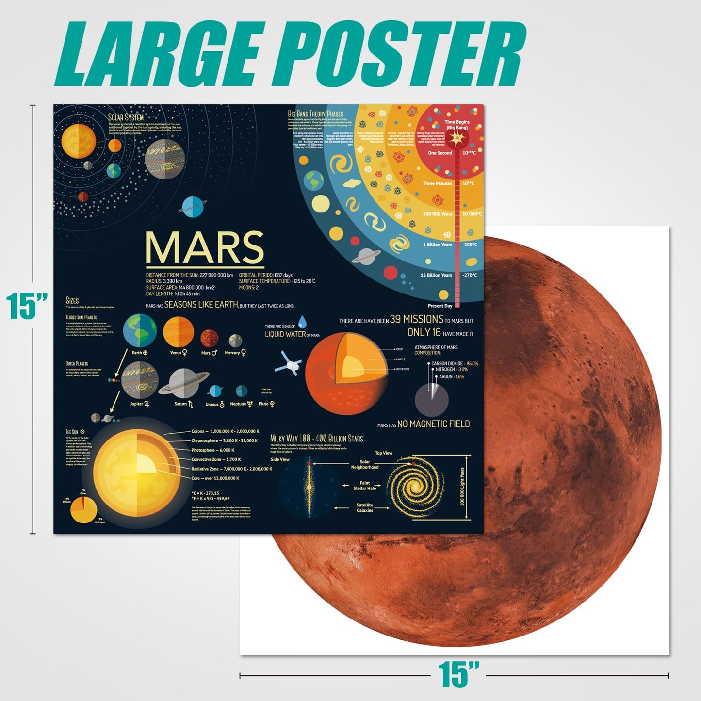 Antelope - 1000 Piece Puzzle For Adults, Mars Jigsaw Puzzles 1000 Pieces, Space Puzzle, Telescope Planet Round Puzzle,Circle Puzzle, Solar System Puzzle, High Resolution, Matte Finish, No Dust Puzzle