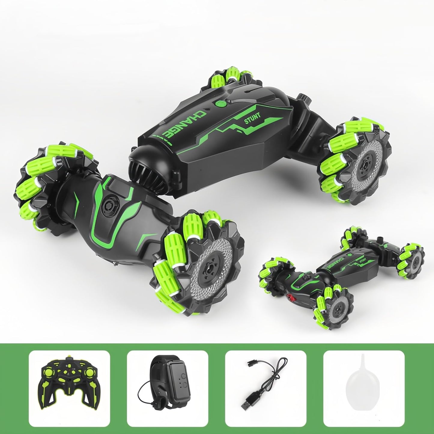 LOOZIX Upgraded Hand Gesture Sensing RC Stunt Car with Lights Music, Spray Fog Gesture RC Car Remote Controll Transformed Car 36