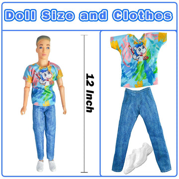 Chioldilly Interactive Family Toy Fun Action Figures Set, Imaginative Educational Family Doll Play, For Kids 3+(Editions F)