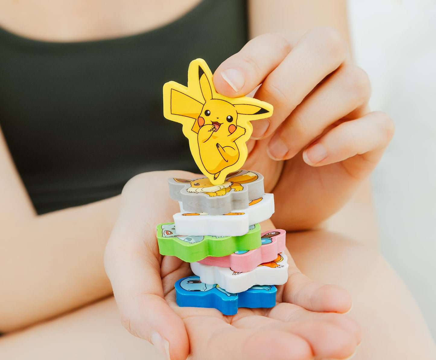 Creative Kids Pokemon Eraser 7 Pack - Pikachu, Bulbasaur, Squirtle, Charmander, Eevee, Meowth, Wobbuffet