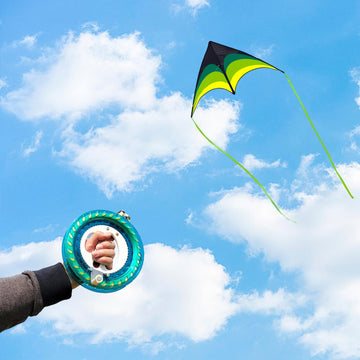 Mint'S Colorful Life 60'' Delta Kite With 7.1In Kite Reel Winder, Easy Flying Kite & Kite String Spool For Kids & Adults, Best Beach Kite Set For Beginners