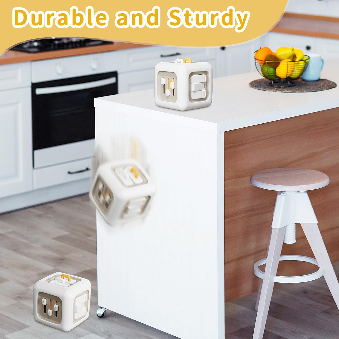 Baby Activity Cube Montessori Toys For 1 Year Old, Car Travel Airplane Toys For Toddlers 1-3, Busy Board For Babies 12-18 Months