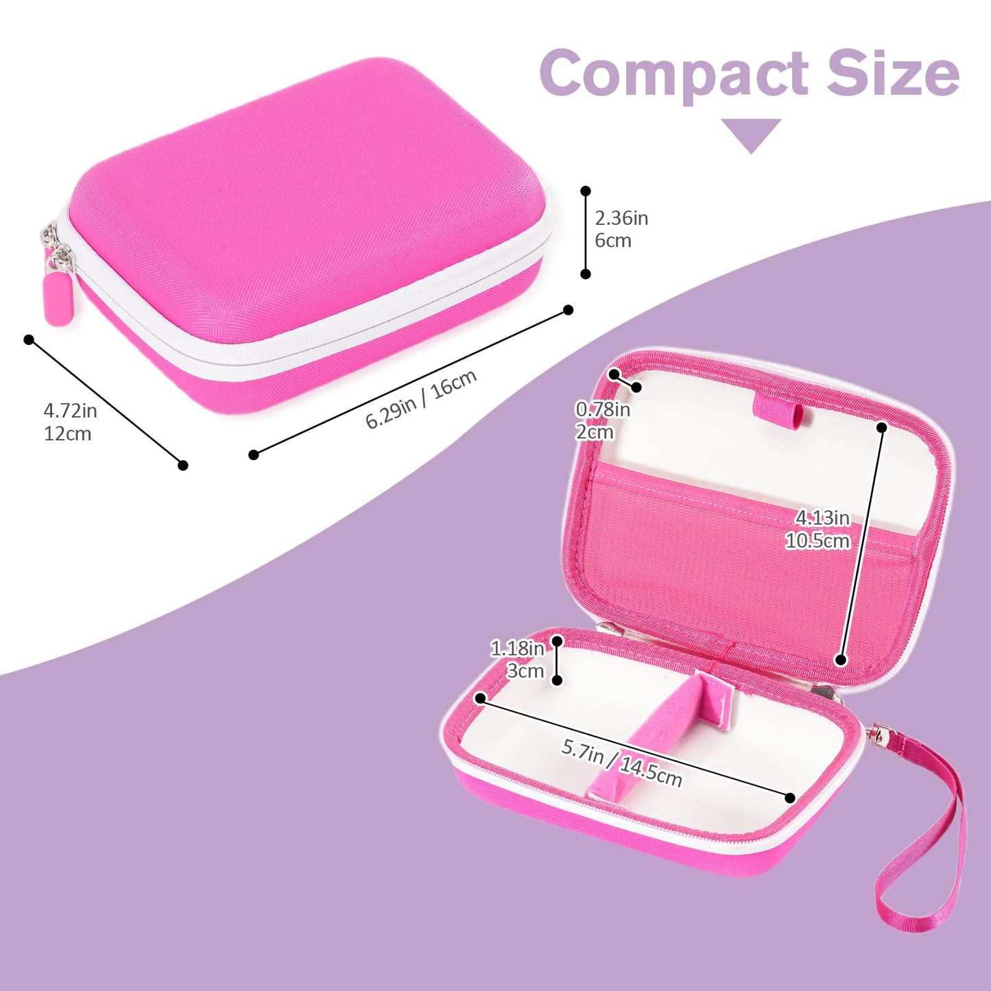 Procase Hard Playing Card Game Carrying Case, Travel Storage Box Holds 300+ Trading Cards, Bag Holder For Classic Board Game Uno, Five Crowns,Skyjo, Playmonster And More (Case Only) -Pink
