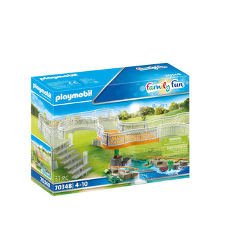 Playmobil Zoo Viewing Platform Extension - Small Blue & Green Wooden Model 70348