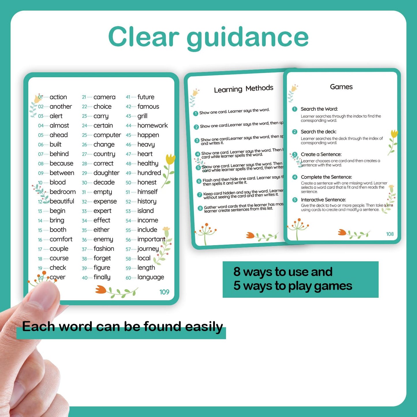 Wjpc 275 Cards, 530Pcs High Frequency Sight Words Flash Cards With Pictures, Sentences, For (Pre-Kindergarten, 1St, 2Nd, 3Rd 4Th Grade, 4,5,6,7,8,9,10,11 Years Ages Kids Preschool, Homeschool