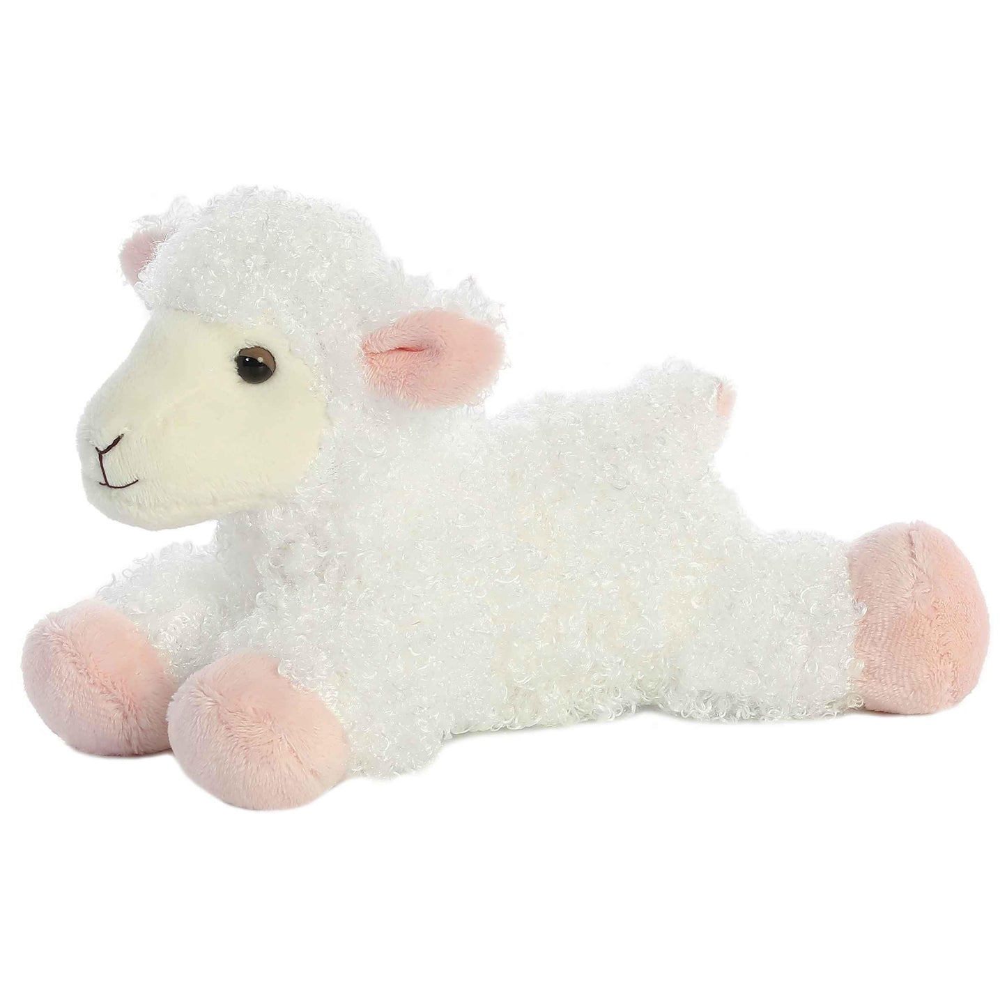 Aurora® Adorable Mini Flopsie™ Lana™ Stuffed Animal - Playful Ease - Timeless Companions - White 8 Inches