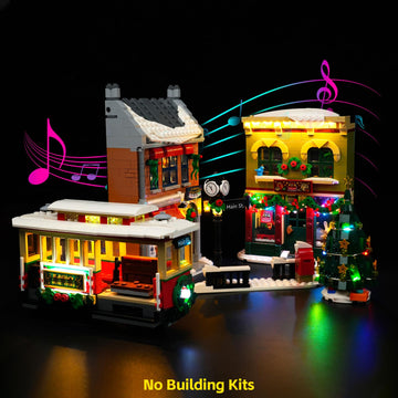 Brickbling Led Light Compatible Withlego 10308 Holiday Main Street Building Set; Creative Lights-Sound Version (Without Model)