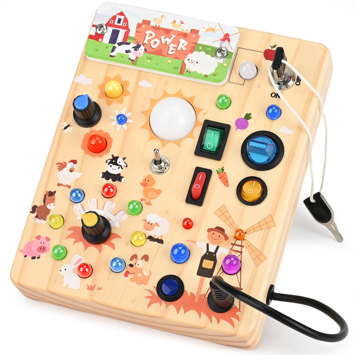 Busy Board for Toddlers 13 Montessori Educational Sensory Toy for Kids