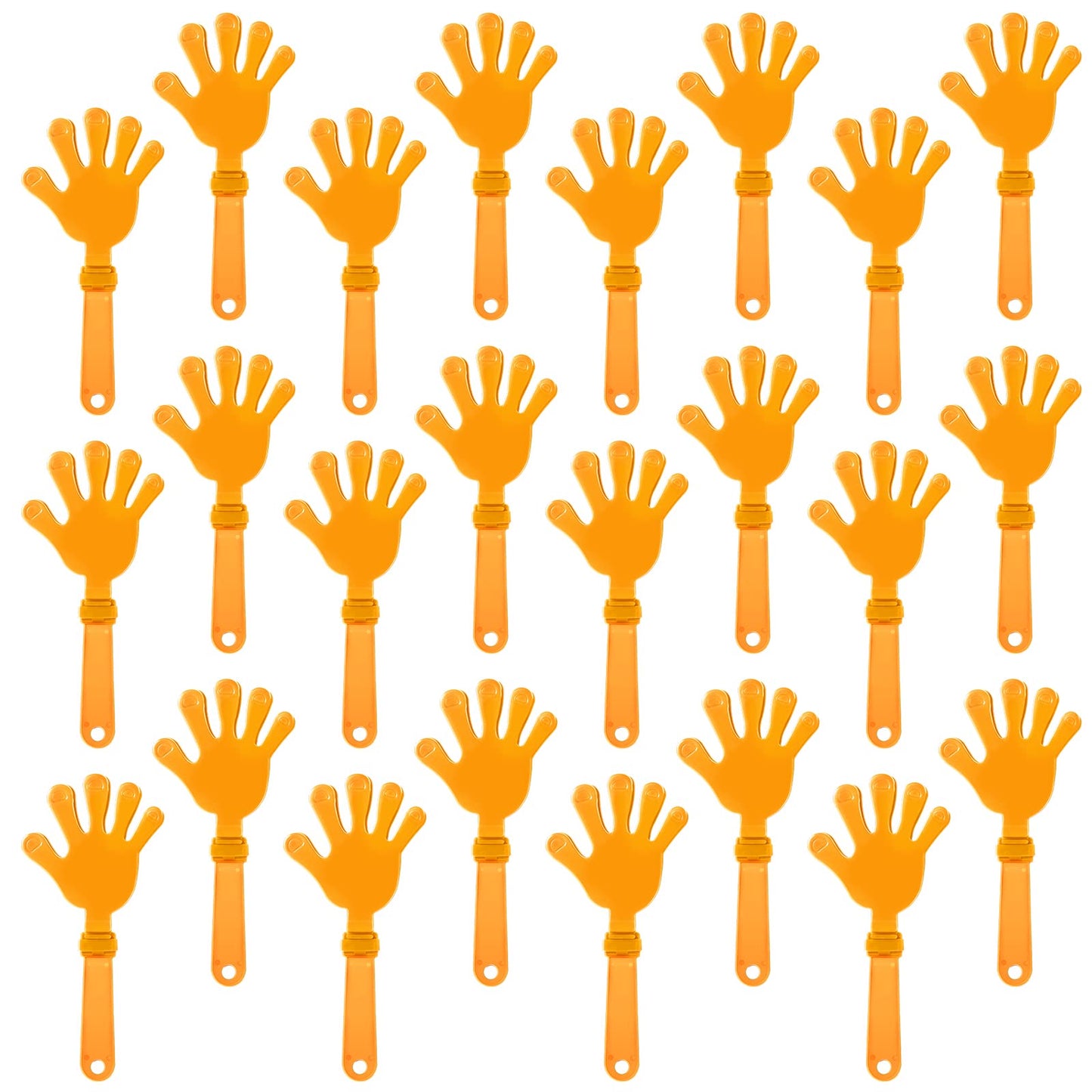 Zcysrlqin 24 Pcs Orange Hand Clappers 7.5 Inch Clappers Noisemakers Noise Makers Party Favors Plastic Party Clapper For Sporting
