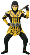Spooktacular Creations Gold Ninja Costume for Boys Child Golden Ninja costume Ninja Themed Parties Halloween Costume Dress Up (Small (5-7yr))