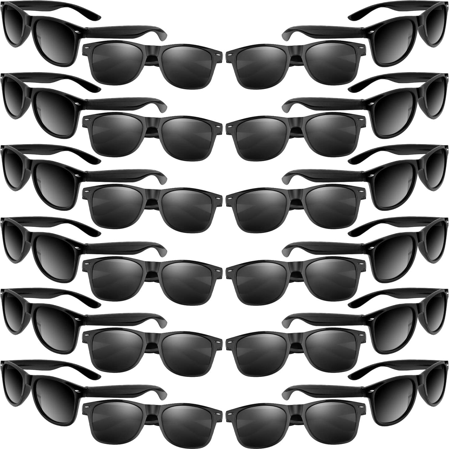Miahart 24 Pack Kids Sunglasses Party Glasses Bulk Goody Bag Fillers For Boys And Girls Birthday Party Summer Party Supplies, Bl