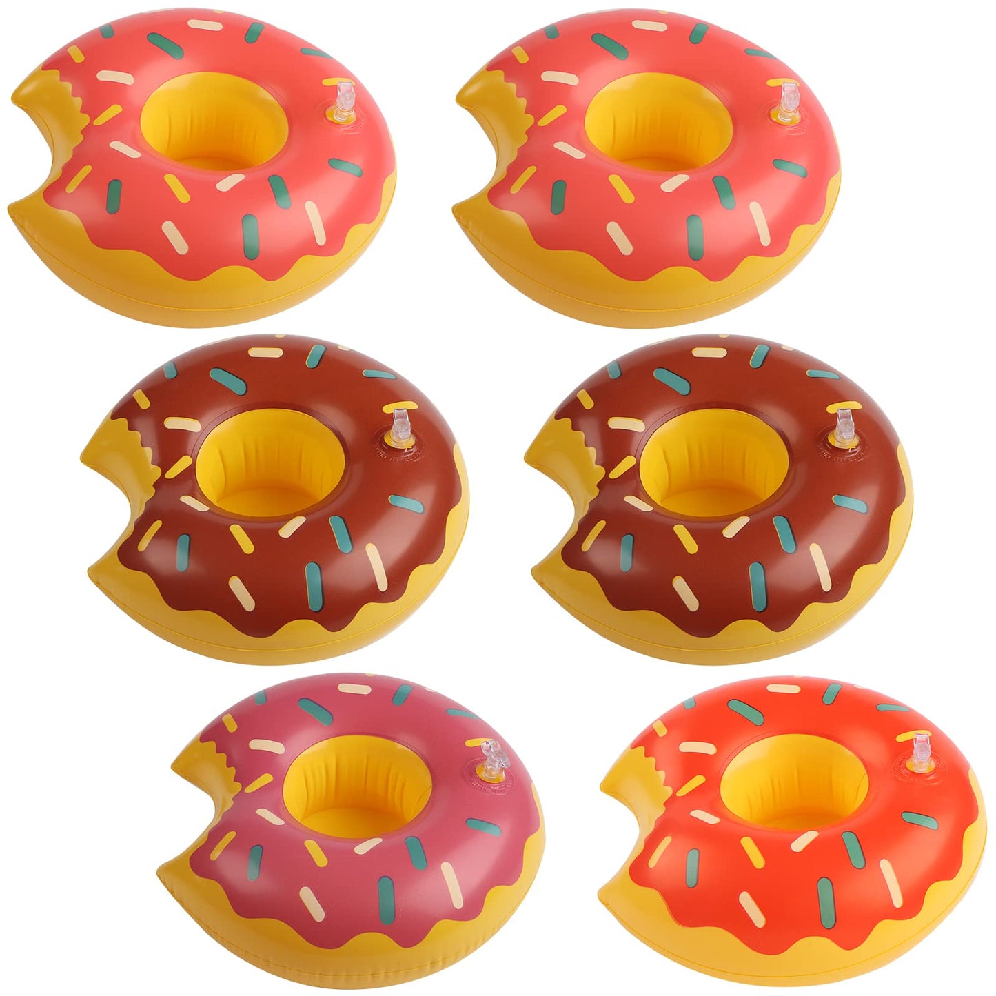 Kleeblatt Pool Drink Floaties, Doughnut Inflatable Drink Holders Floating Cup Holders Drink Floats For Pool Party