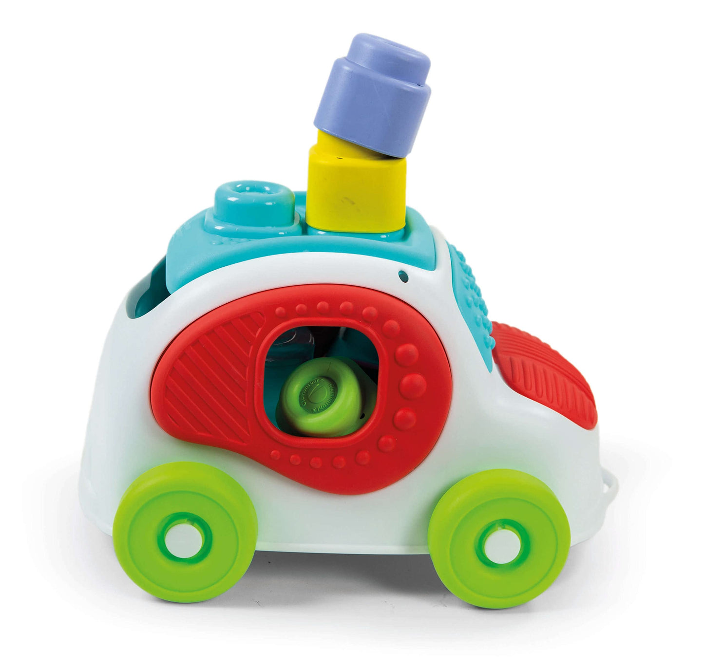 Clementoni- Soft Clemmy Sensory Car: Fun & Developmental Play For Babies & Toddlers, Stimulating Textures, Shapes & Stacking Blocks - Multicolored (6+ Months)