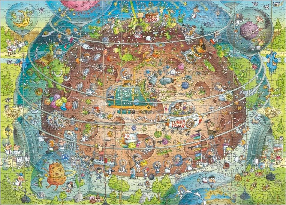 Heye Puzzles - 1000 Pc - Cosmic Habitat, Degano Zoo