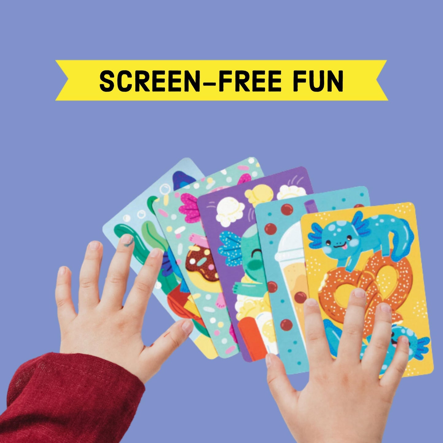 Mudpuppy Eatz-a-lotl! - Axolotl Version of Classic Kids Snap Card Game with Cute Illustrations of Axolotls for Children Ages 4 a