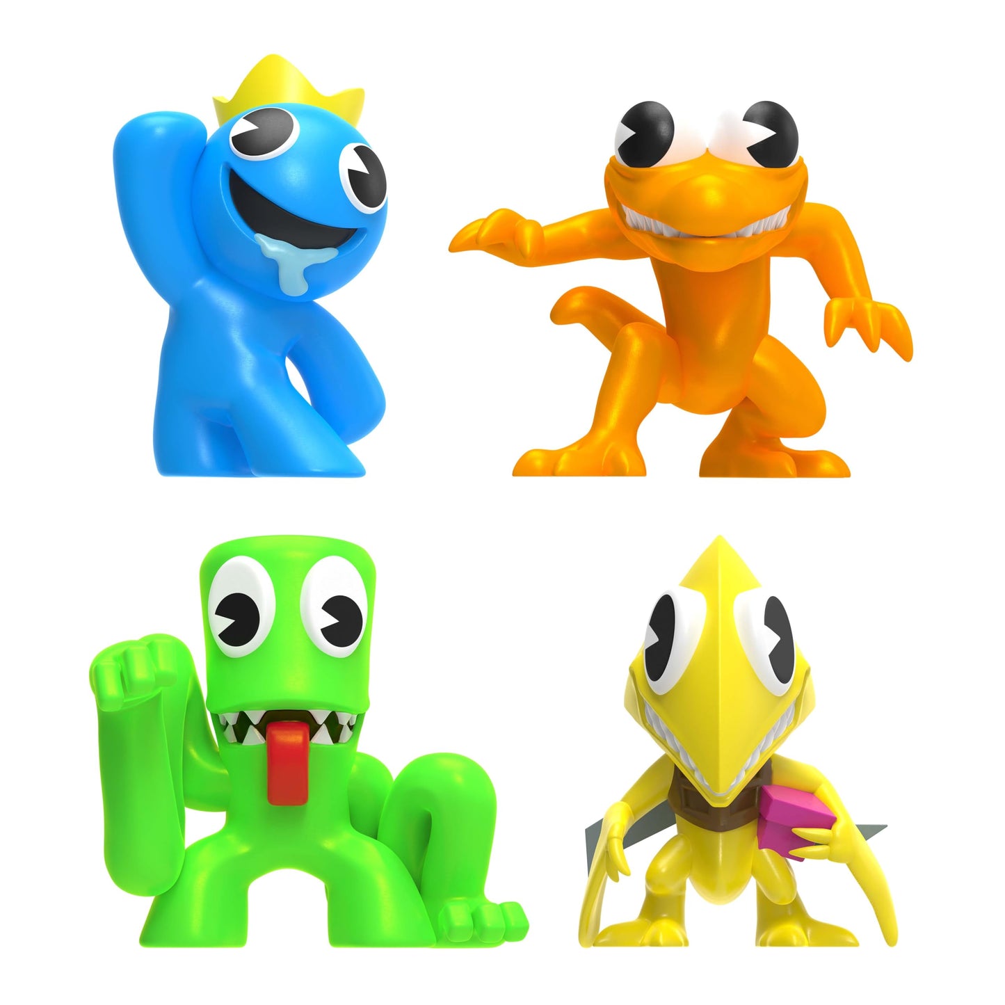 Rainbow Friends - Neon Minifigure 4-Pack (2.5'' Tall, Series 2)