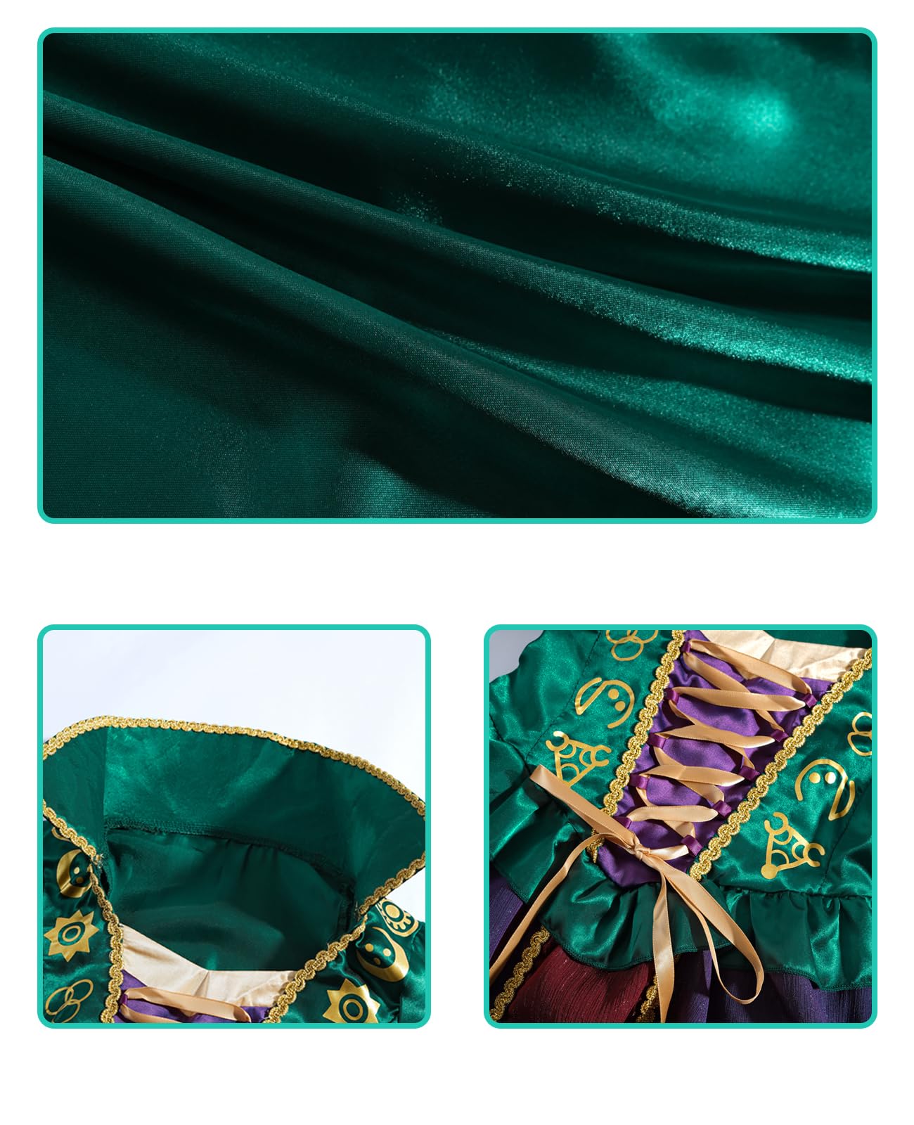 Nspstt Sanderson Sisters Costumes Witch Girls Winifred Sanderson Dress Kids Halloween Costume