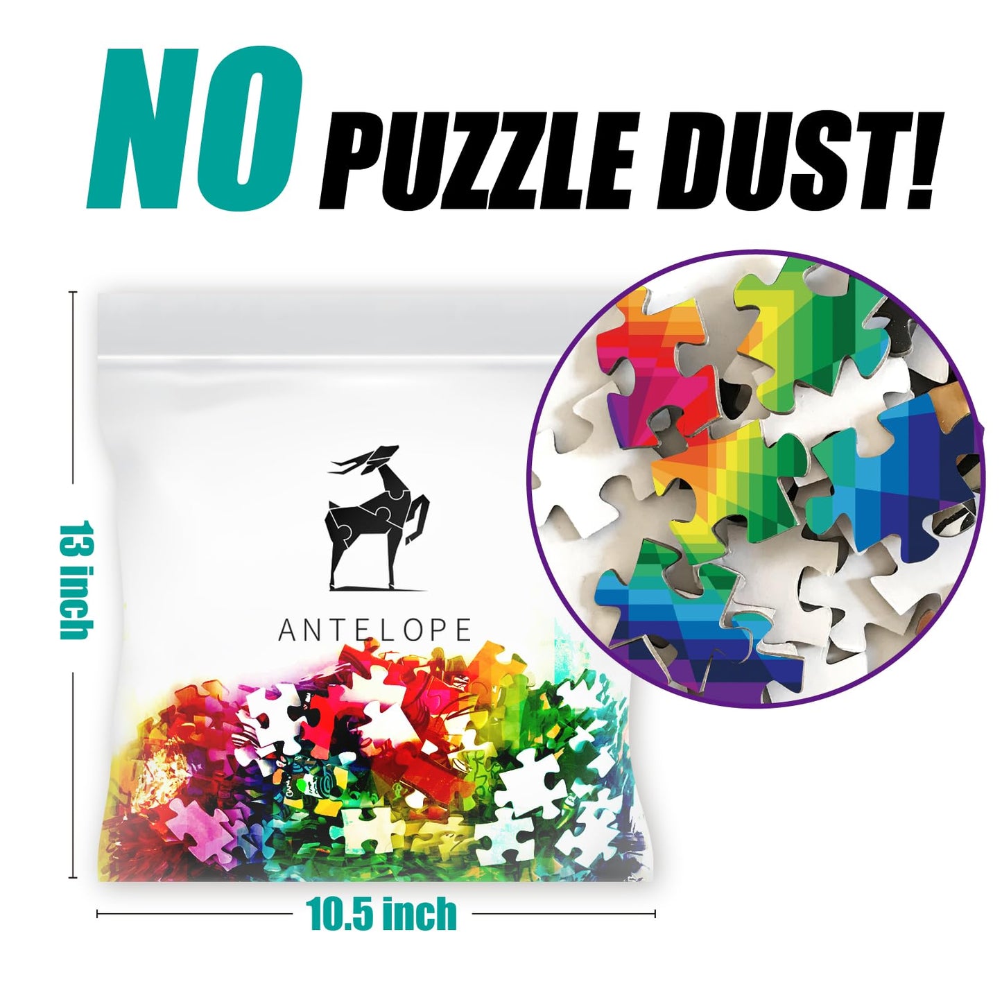 Antelope - 1000 Piece Puzzle For Adults, Pixel Spiral, Jigsaw Puzzles 1000 Pieces, High Resolution, Matte Finish, No Dust
