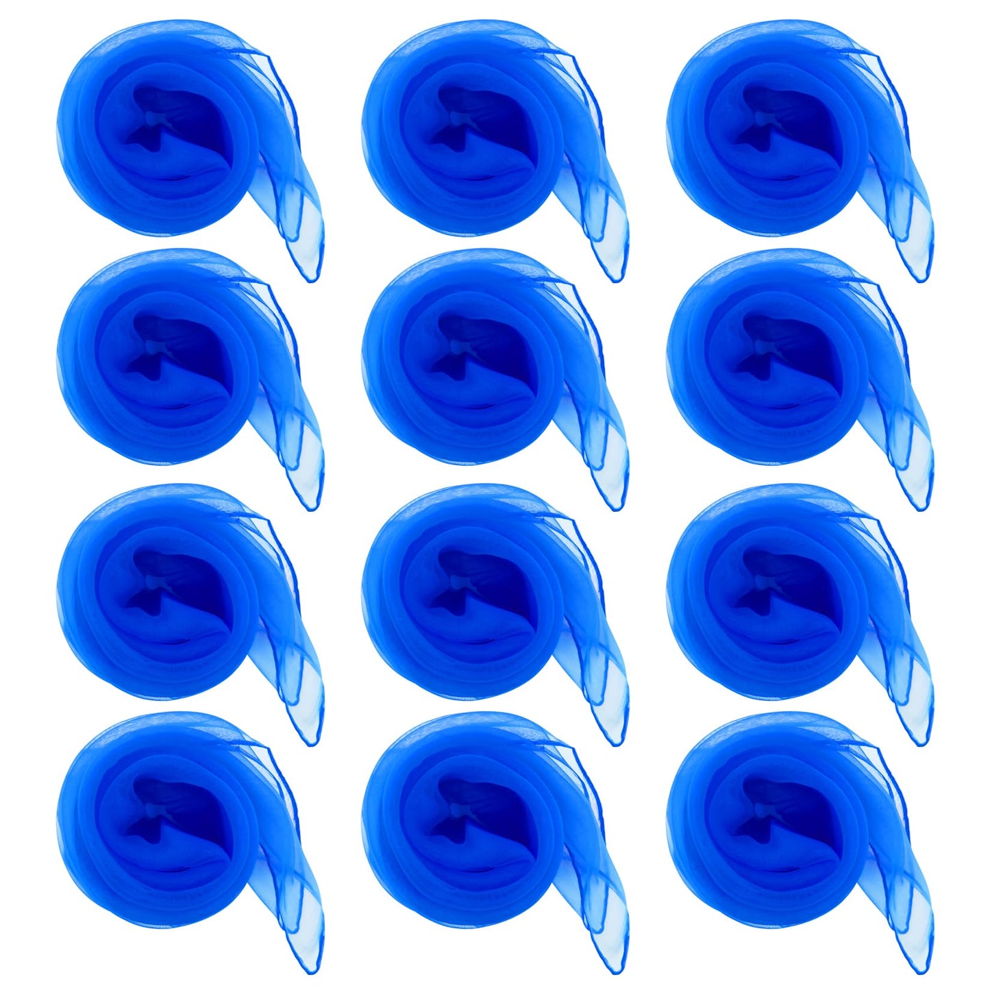 Jmkcoz 12Pcs Square Juggling Silk Dance Scarves Magic Tricks Performance Props Accessories Movement Scarves Rhythm Band Scarf (Royal Blue)