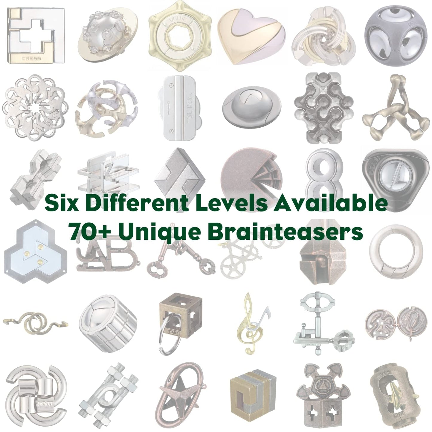 Bepuzzled |Box Hanayama Metal Brainteaser Puzzle Mensa Rated Level 2, For Ages 12 And Up