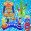 Gemle Pool Toys Games Set Of Pool Basketball Hoop Inflatable Cross Ring Toss Game And Inflatable Cactus Ring Toss Kids Pool Toys