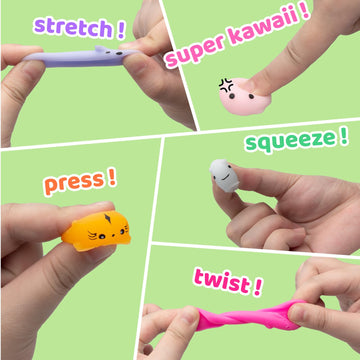 Dioju 110 Pcs Mochi Squishy Toy, Mini Kawaii Squishies Bulk Sensory Fidget Toys Goody Bag Party Favors For Kids, Classroom Prize