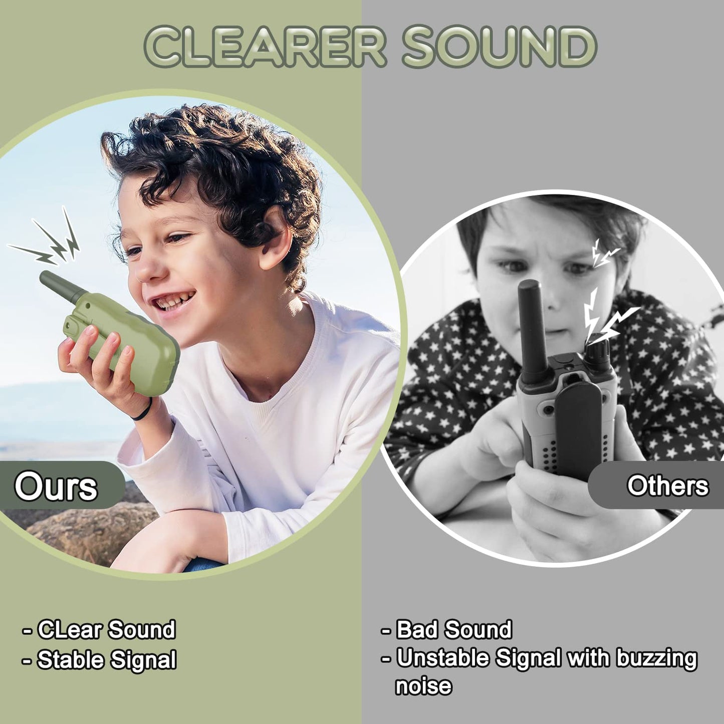 Kids Walkie Talkies Rechargeable For Boys Girls, Selieve 2 Way Radio 22 Channel 3 Miles Range Hd Voice Handheld Walky Talky Toy,