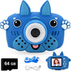 Gabba Goods GKidz Kids Camera - Durable Silicone Case, 64GB SD Card, Ages 3-12, Dog Color, Ideal Gift for Young Photographers