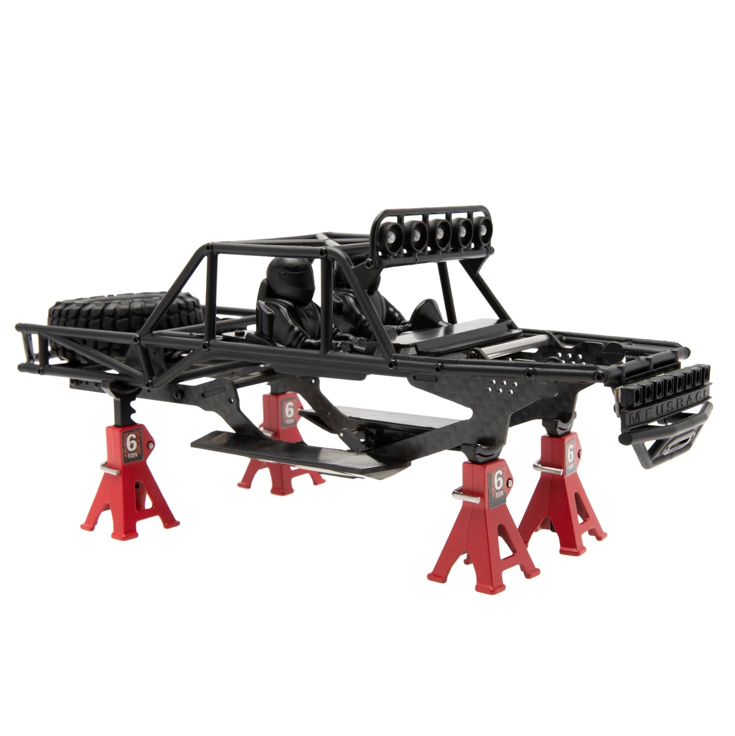 MEUS RACING MB24 SCX24 Body 5.2in 132MM Body Shell ABS+Nylon Carbon Fiber Chassis for 1/24 Axial SCX24 Bronco JLU B-17 C10(Red)