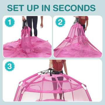 Alvantor Pop Up Playpen- 7'X7'X44 Baby Playpens Large Kids Play Tent Portable And Foldable Playpen Indoor/Outdoor Play Yard Wi