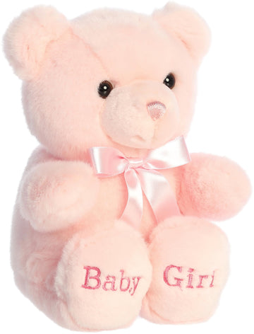 Aurora Snuggly Comfy Bear Stuffed Animal - 10-Inch Pink Polyester Toy - Comforting Companion for Imaginative Play - Model 20051