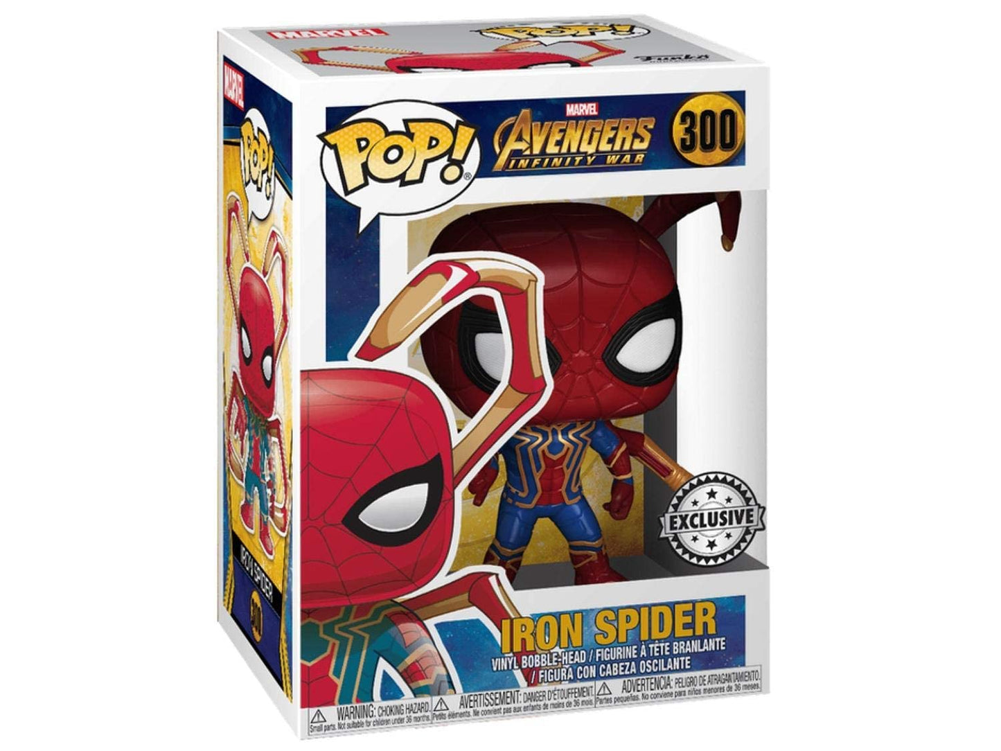 Funko Pop Avengers Infinity War Iron Spider Figure, Multicolor, Model FUN27296, Collectible, Iron Material