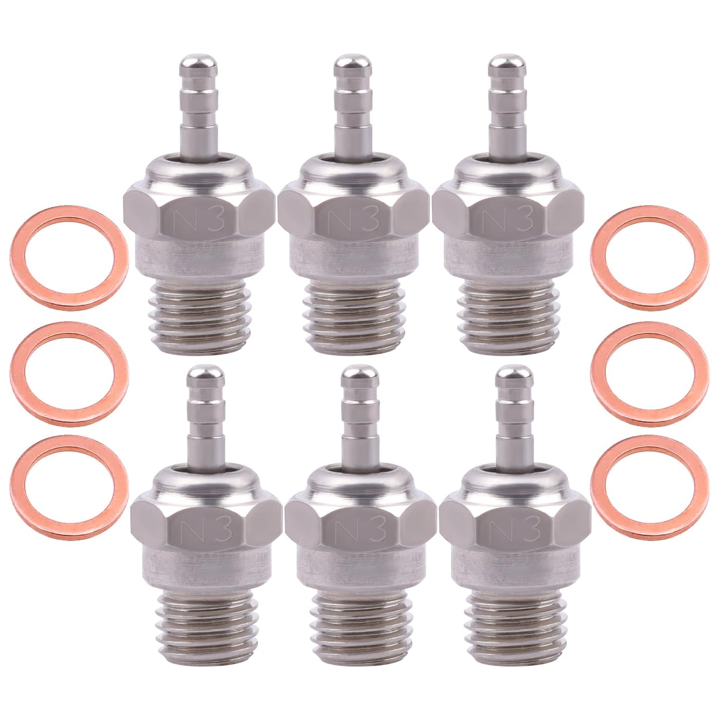 CrazyHobby 70117 Hot Glow Plug No.3 N3 Spark Nitro Engine Parts Replace OS 8 for Traxxas HPI HSP Kyosho 1/8 1/10 RC Car Truck Bu