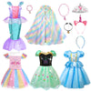 Meland Princess Dress Up For Girls - Dress Up Clothes For Little Girls With Cape, Princess Toys For Girls Age 3,4,5,6 Year Old, Christmas Birthday Gift For Toddler Girls Halloween Role Play