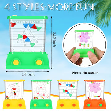 Sumind 6 Pieces Handheld Water Game Miniature Aqua With Fish Basketball Ring Toss Handheld Toys New Year Fun Gifts Travel Games For Kids & Adults(Chic Style)